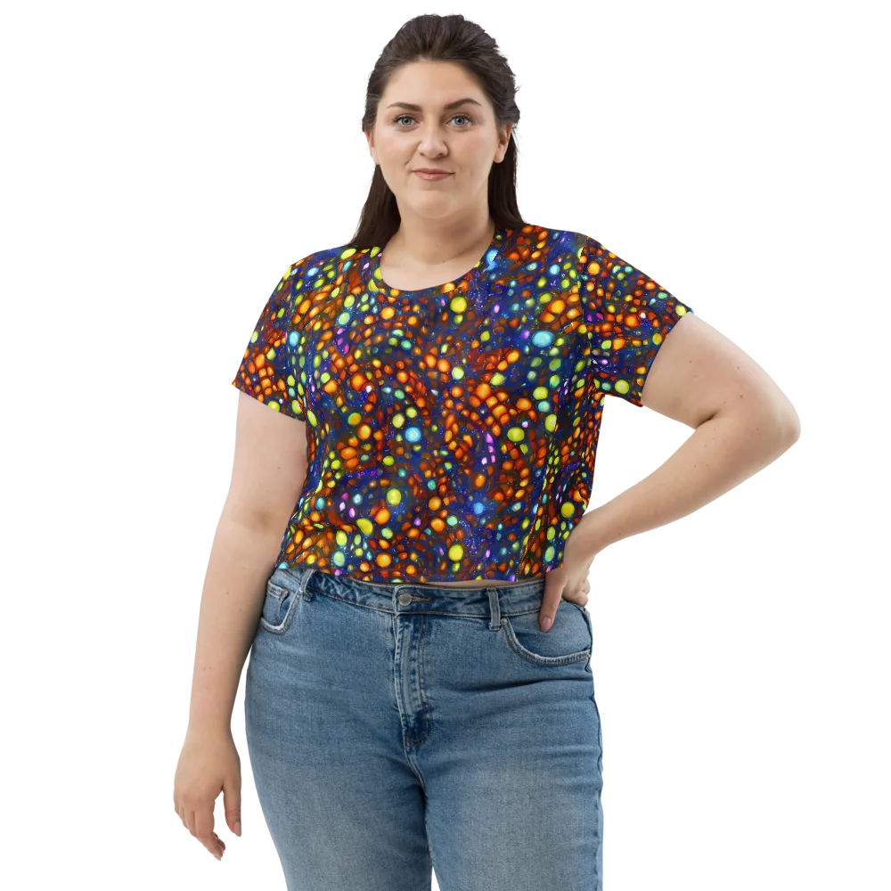 Electric Pebble on Crop Tee — Front