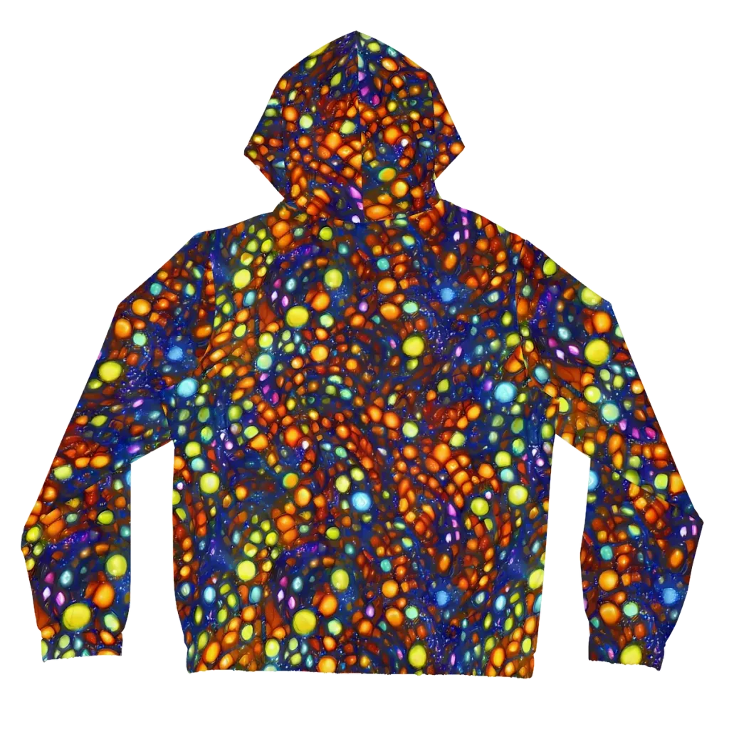 Electric Pebble on Women's Full-Zip Hoodie — Back