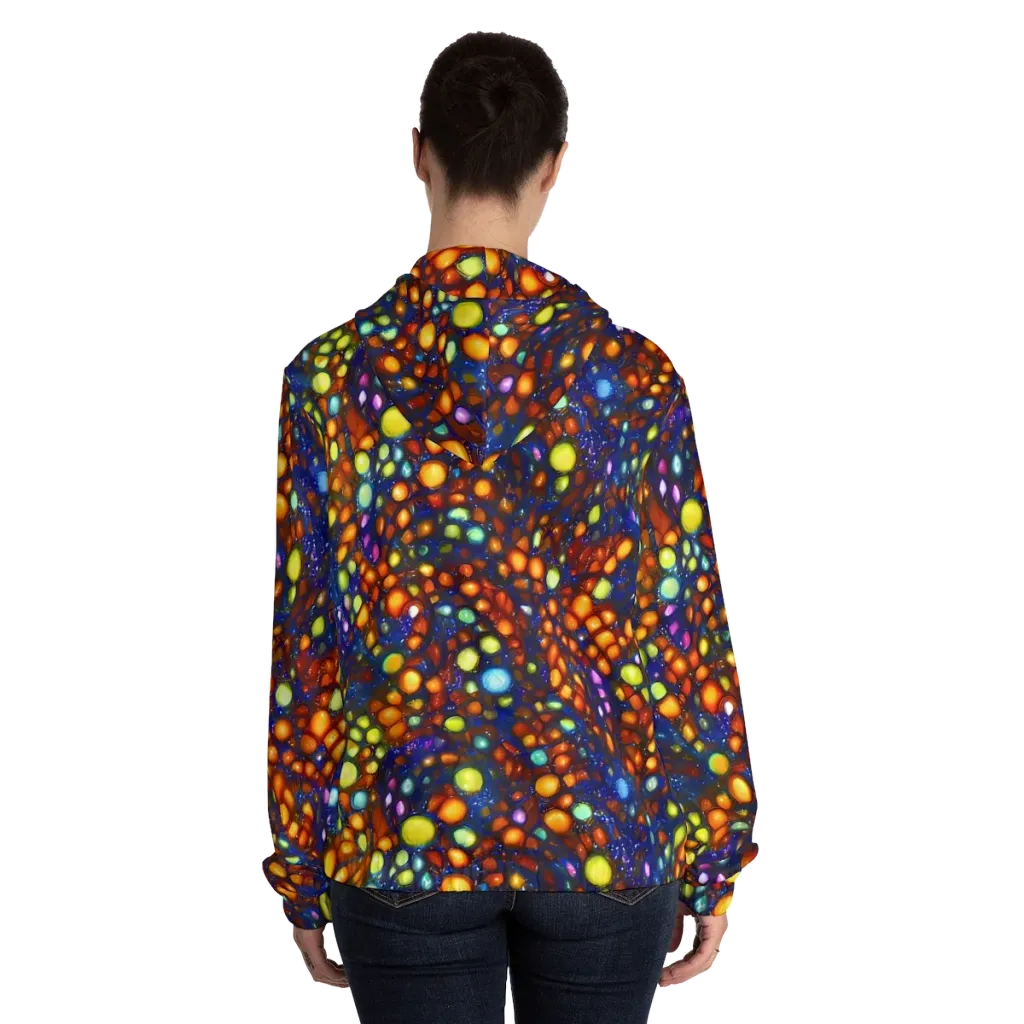 Electric Pebble on Women's Full-Zip Hoodie — Back On Person