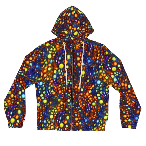 Electric Pebble on a Women's Full-Zip Hoodie