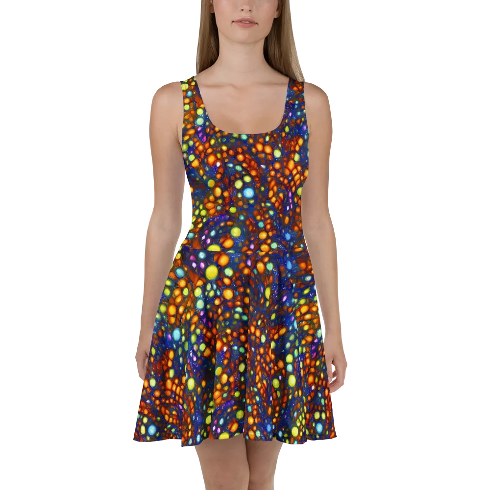Electric Pebble on Skater Dress — Front