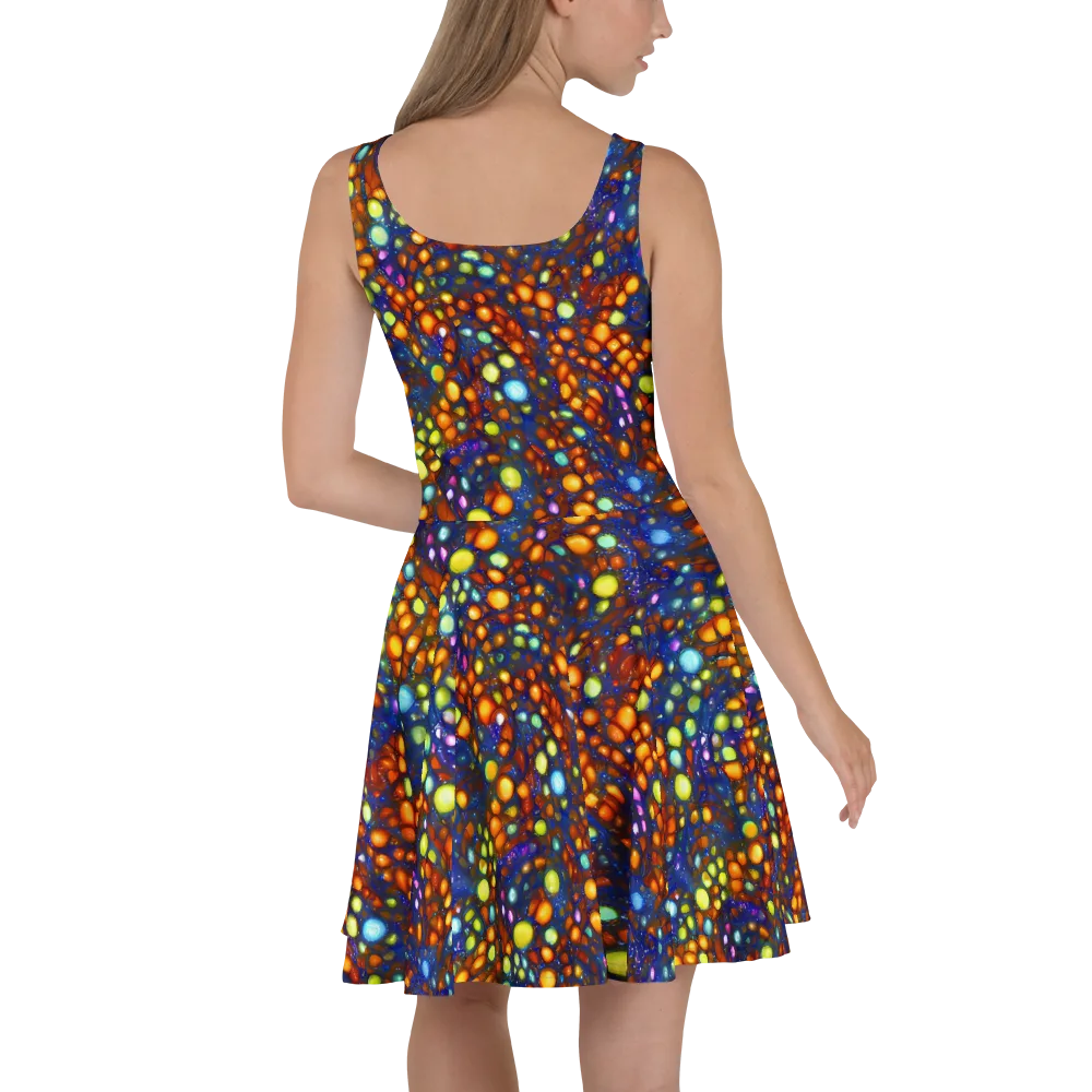 Electric Pebble on Skater Dress — Back