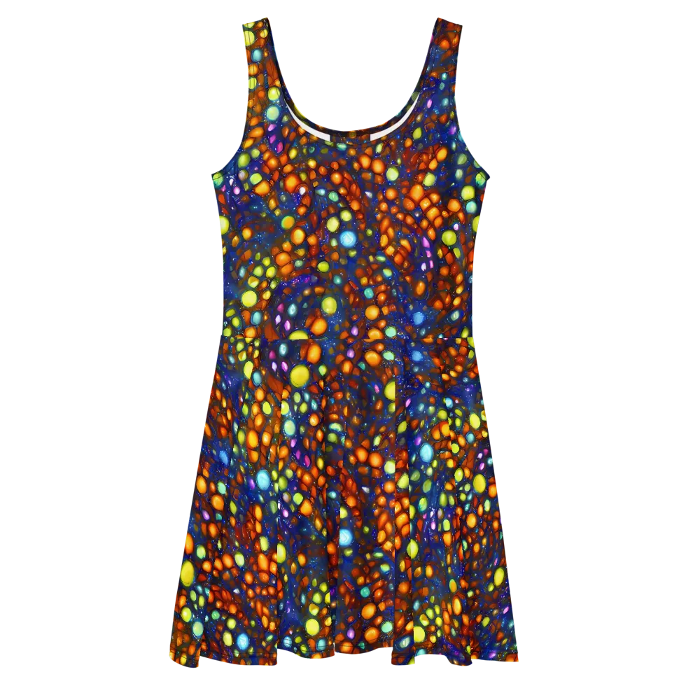 Electric Pebble on Skater Dress — Front
