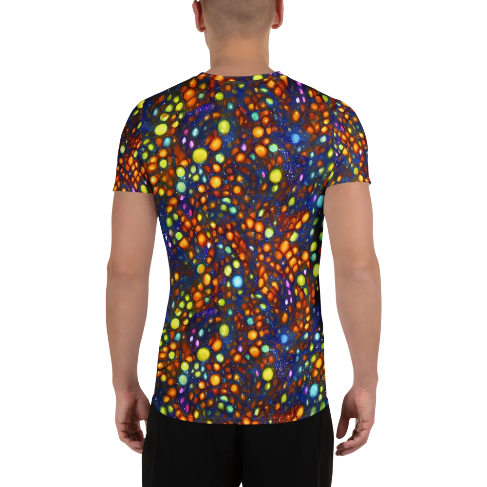Electric Pebble on Men's Athletic T-Shirt — Back