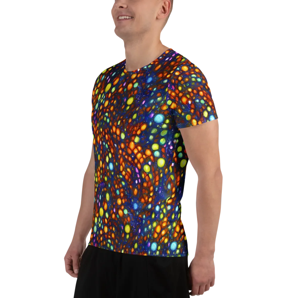 Electric Pebble on Men's Athletic T-Shirt — Left