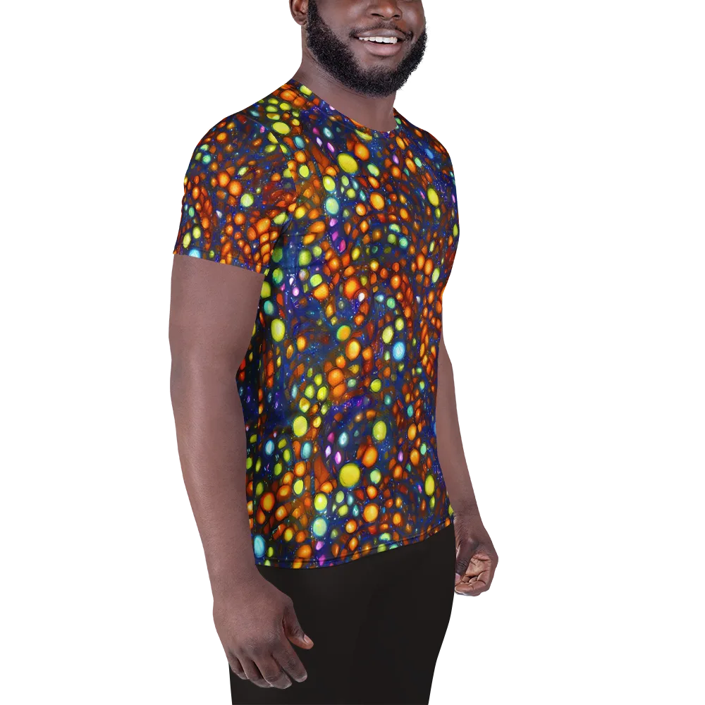 Electric Pebble on Men's Athletic T-Shirt — Right