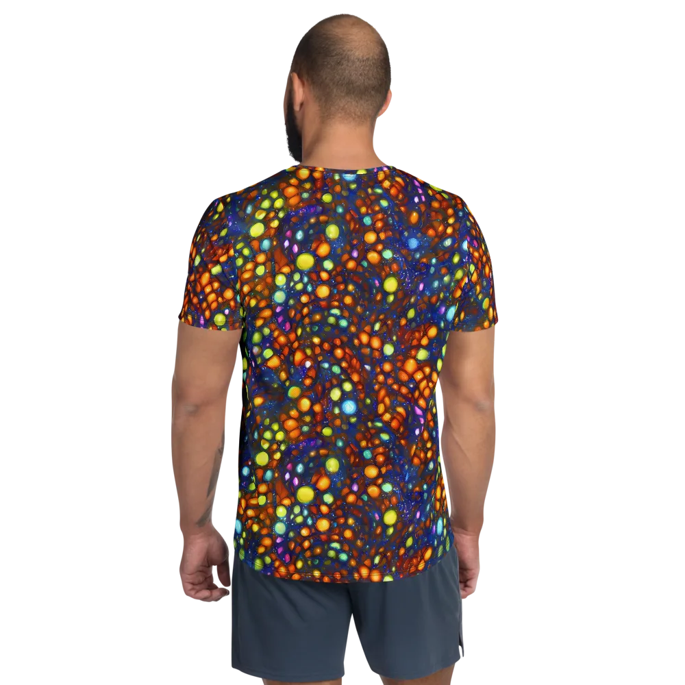 Electric Pebble on Men's Athletic T-Shirt — Back