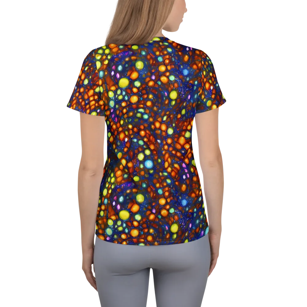 Electric Pebble on Women's Athletic T-Shirt — Back
