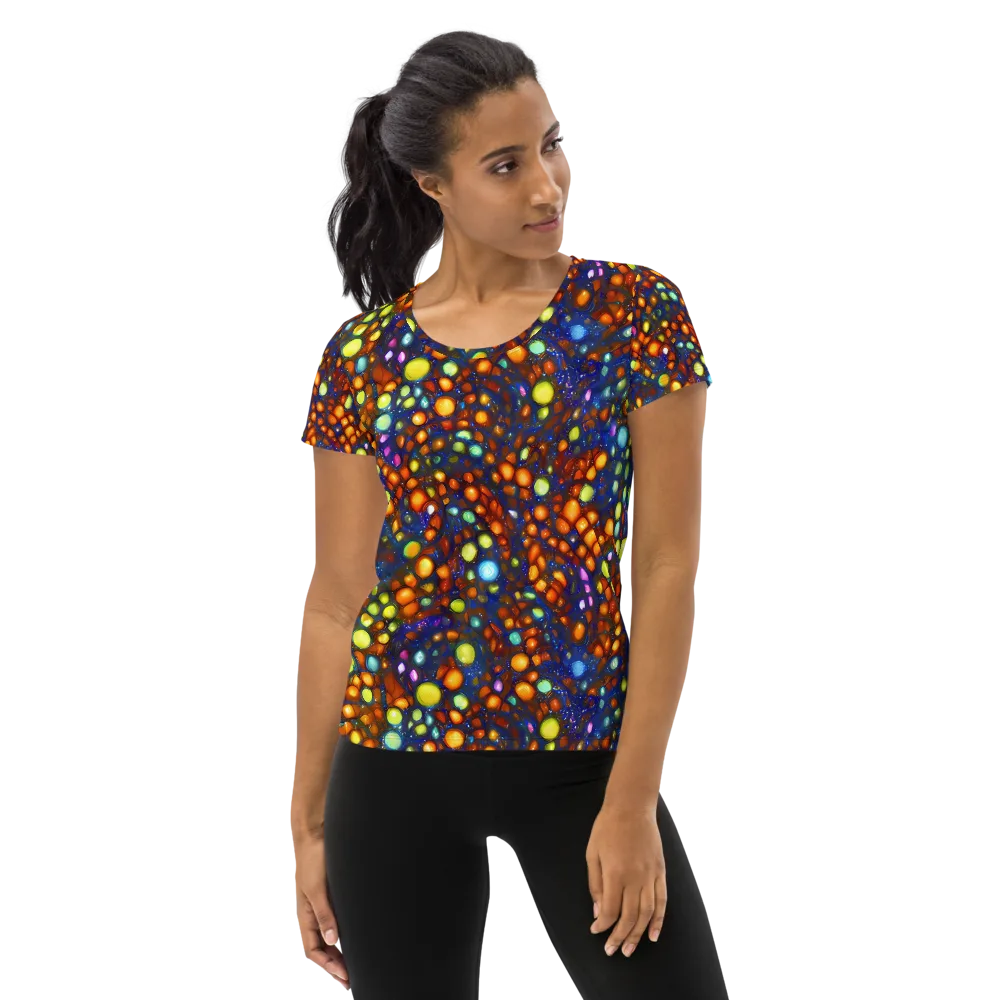 Electric Pebble on Women's Athletic T-Shirt — Front