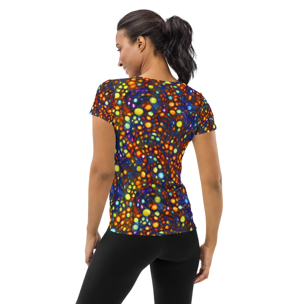Electric Pebble on Women's Athletic T-Shirt — Back