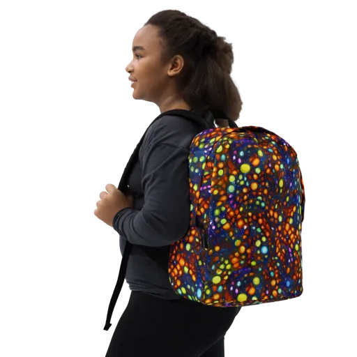 Electric Pebble Minimalist Backpack on model