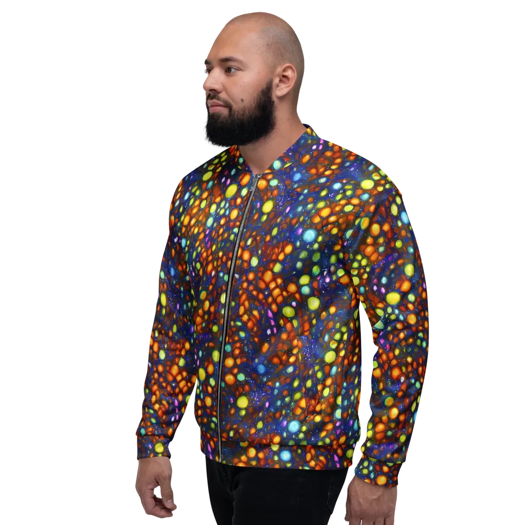 Electric Pebble on Bomber Jacket — Left