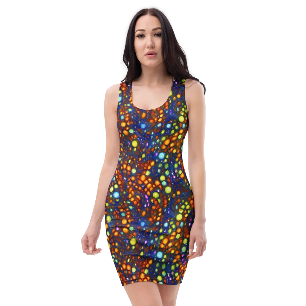 Electric Pebble on Bodycon Dress — Front
