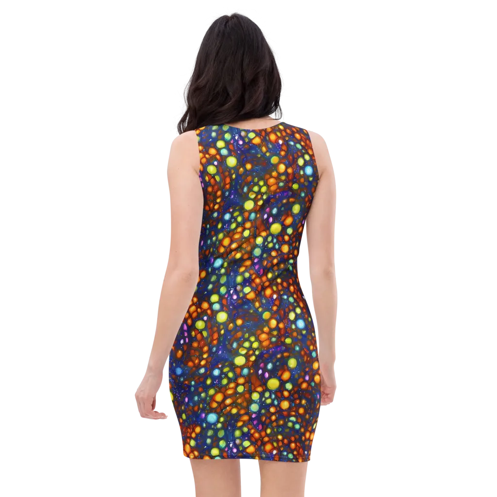 Electric Pebble on Bodycon Dress — Back