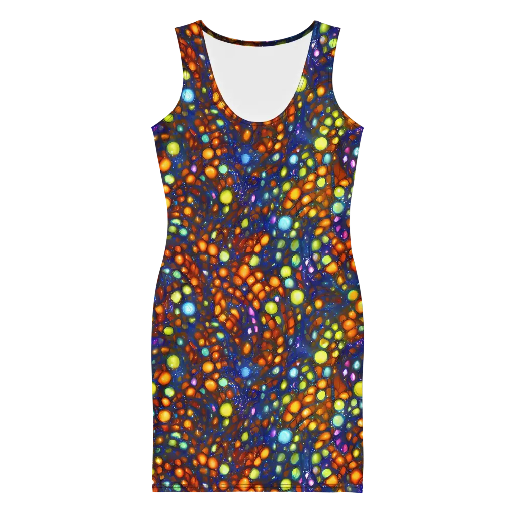 Electric Pebble on Bodycon Dress — Front