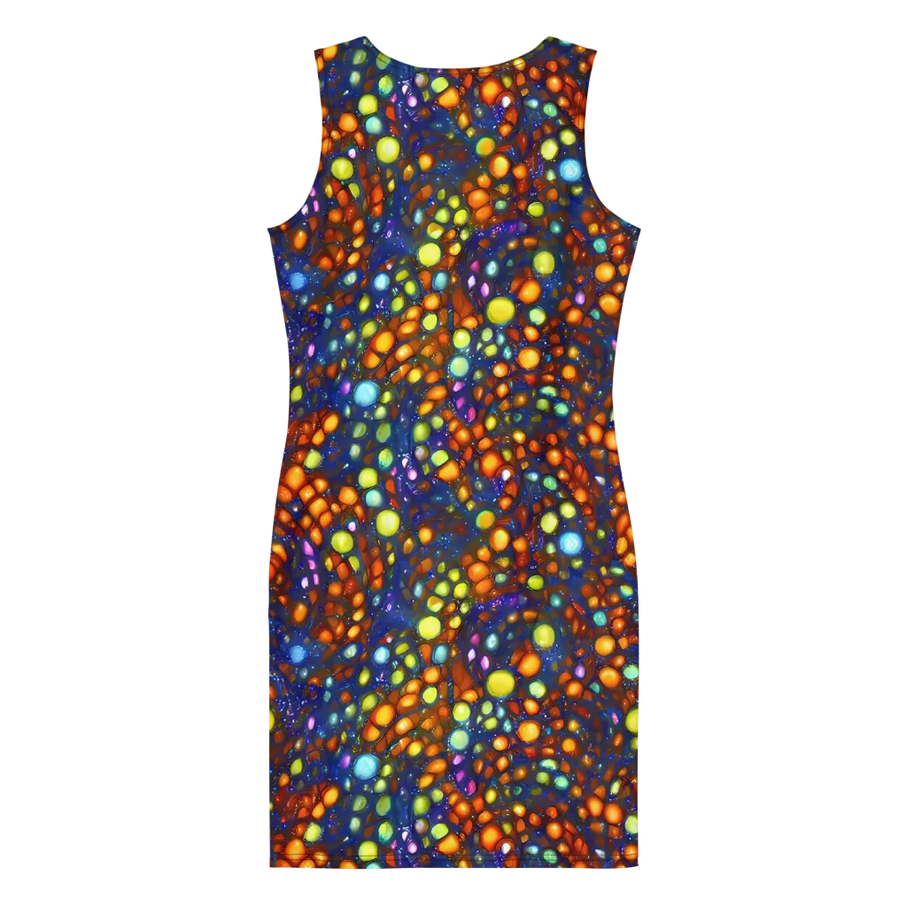 Electric Pebble on Bodycon Dress — Back