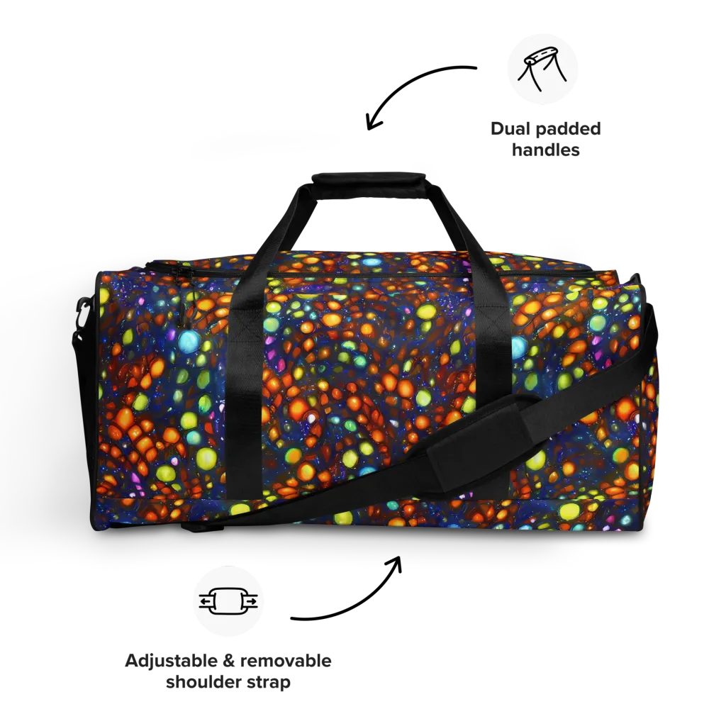 Electric Pebble on Duffle Bag — Front