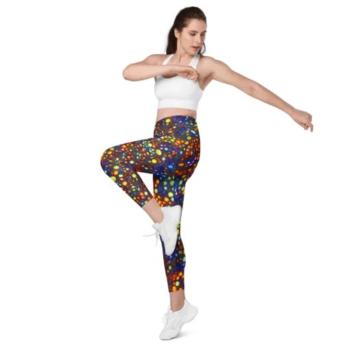 Electric Pebble on a Leggings with Pockets