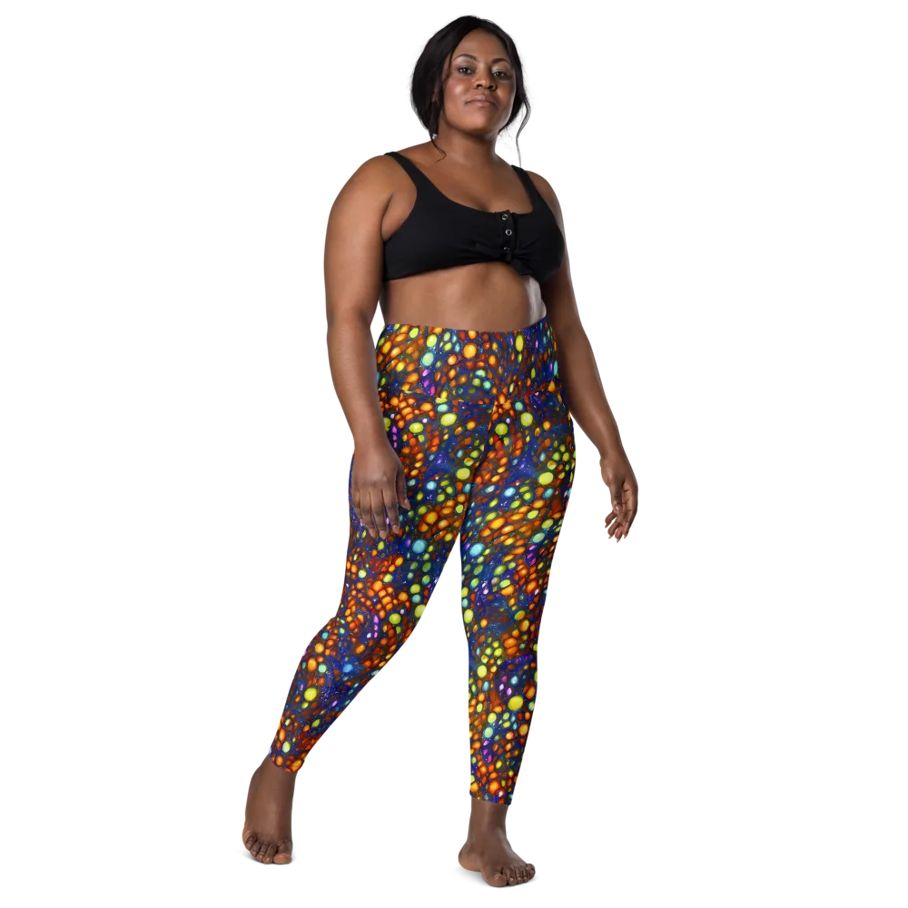 Electric Pebble on Leggings with Pockets — Front