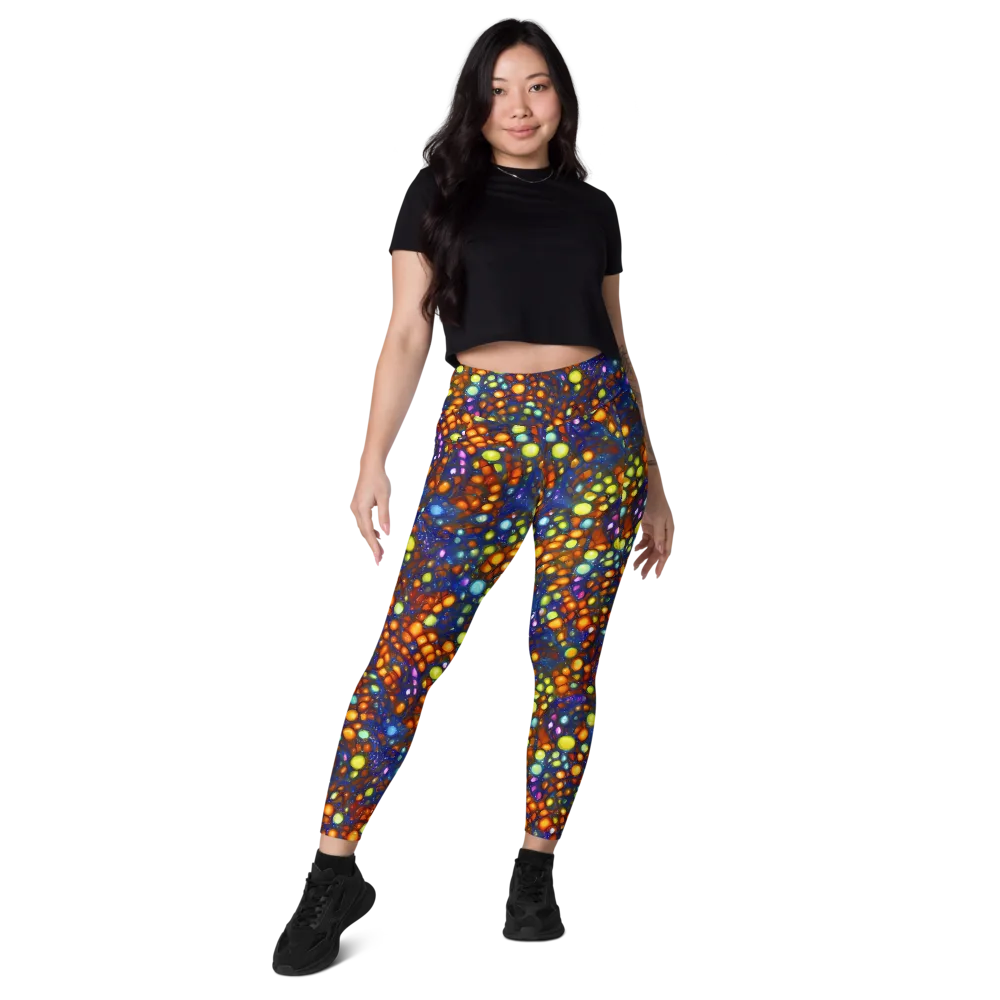 Electric Pebble on Leggings with Pockets — Front