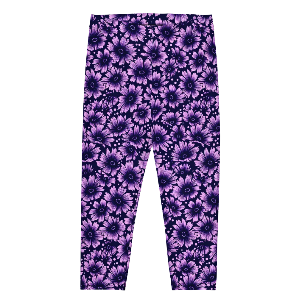 Violet Afterglow on Capri Leggings — Front