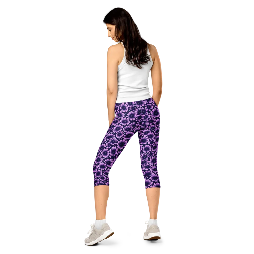Violet Afterglow on Capri Leggings — Back