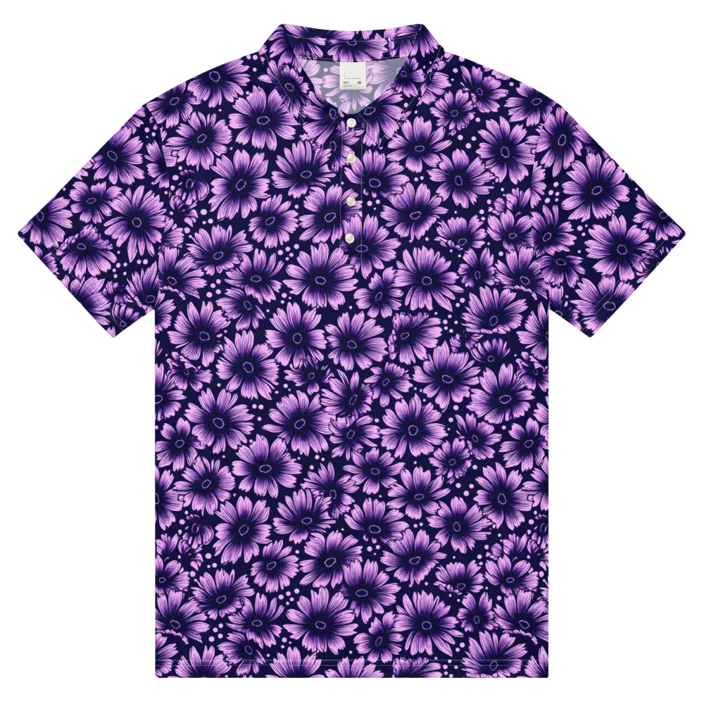 Violet Afterglow on Men's Slim Fit Polo Shirt — Front