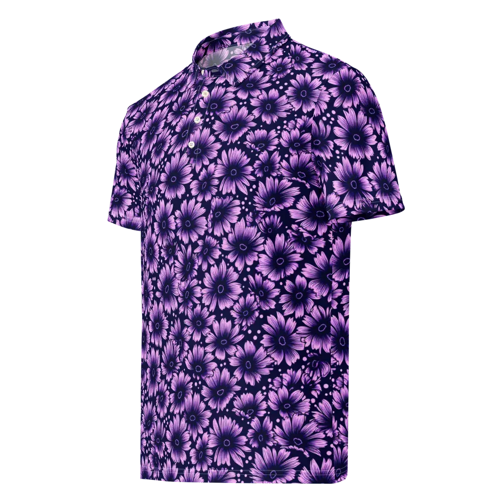Violet Afterglow on Men's Slim Fit Polo Shirt — Left Front