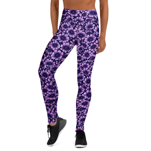 Violet Afterglow on a Yoga Leggings