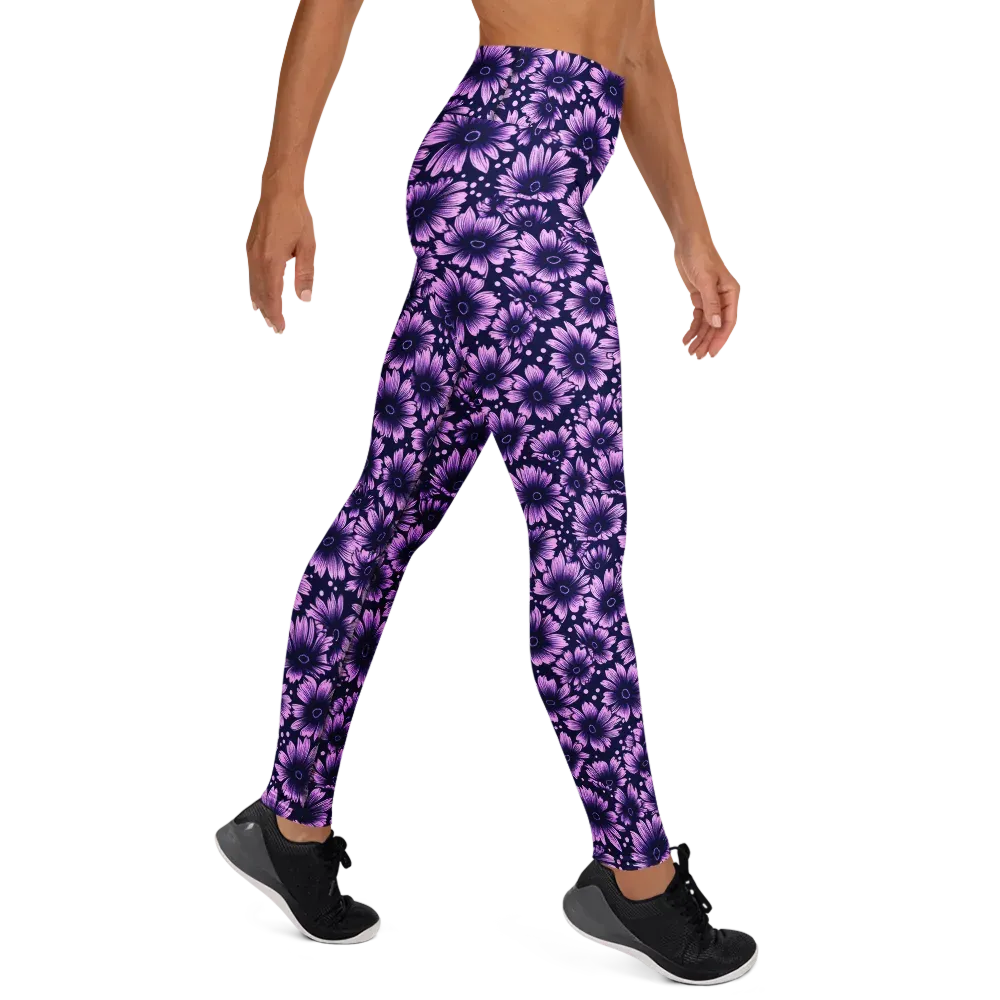 Violet Afterglow on Yoga Leggings — Right