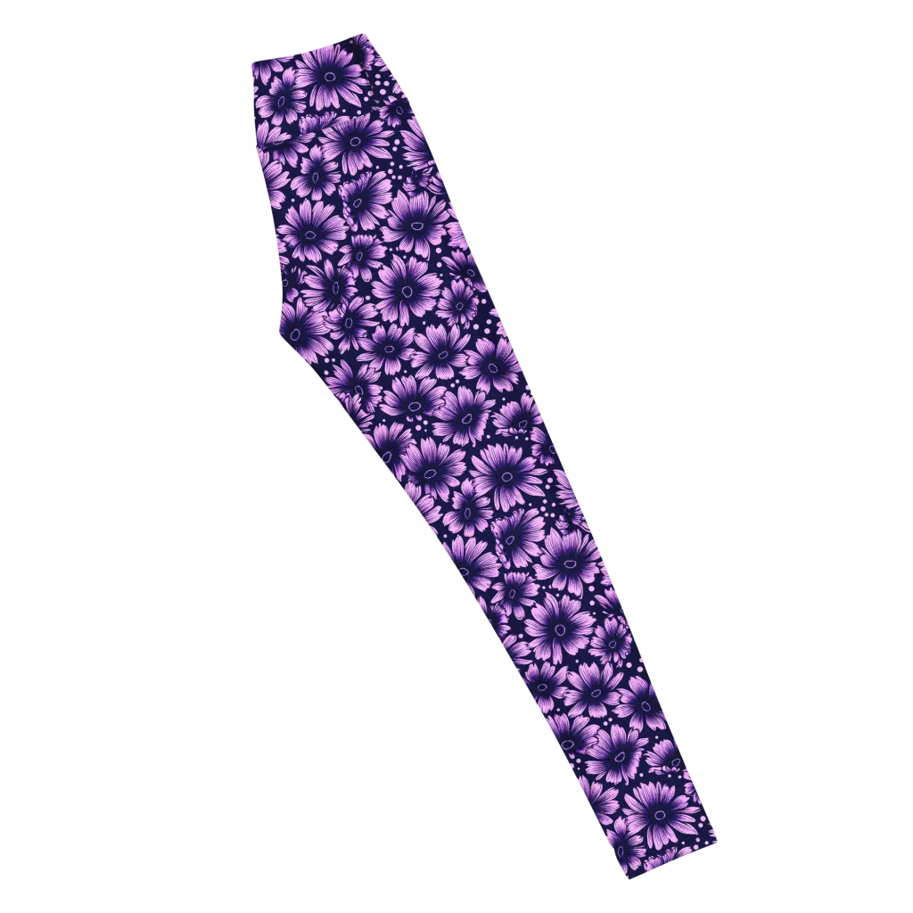 Violet Afterglow on Yoga Leggings — Right