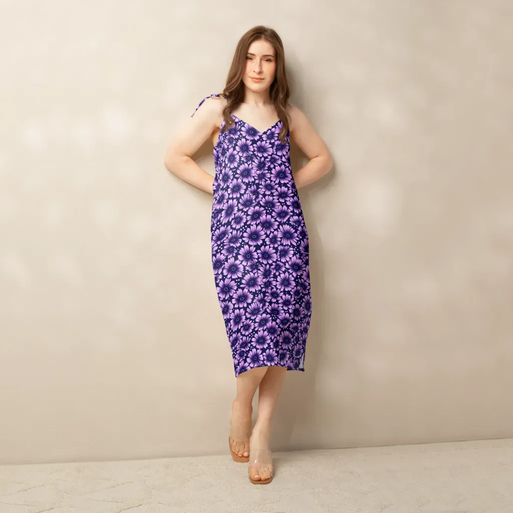 Violet Afterglow on Slip Dress — Front