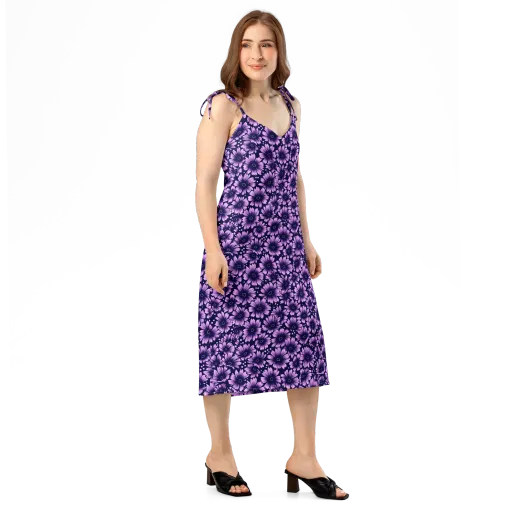 Violet Afterglow on a Slip Dress