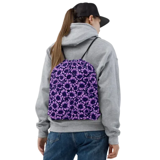 Violet Afterglow on a Drawstring Bag