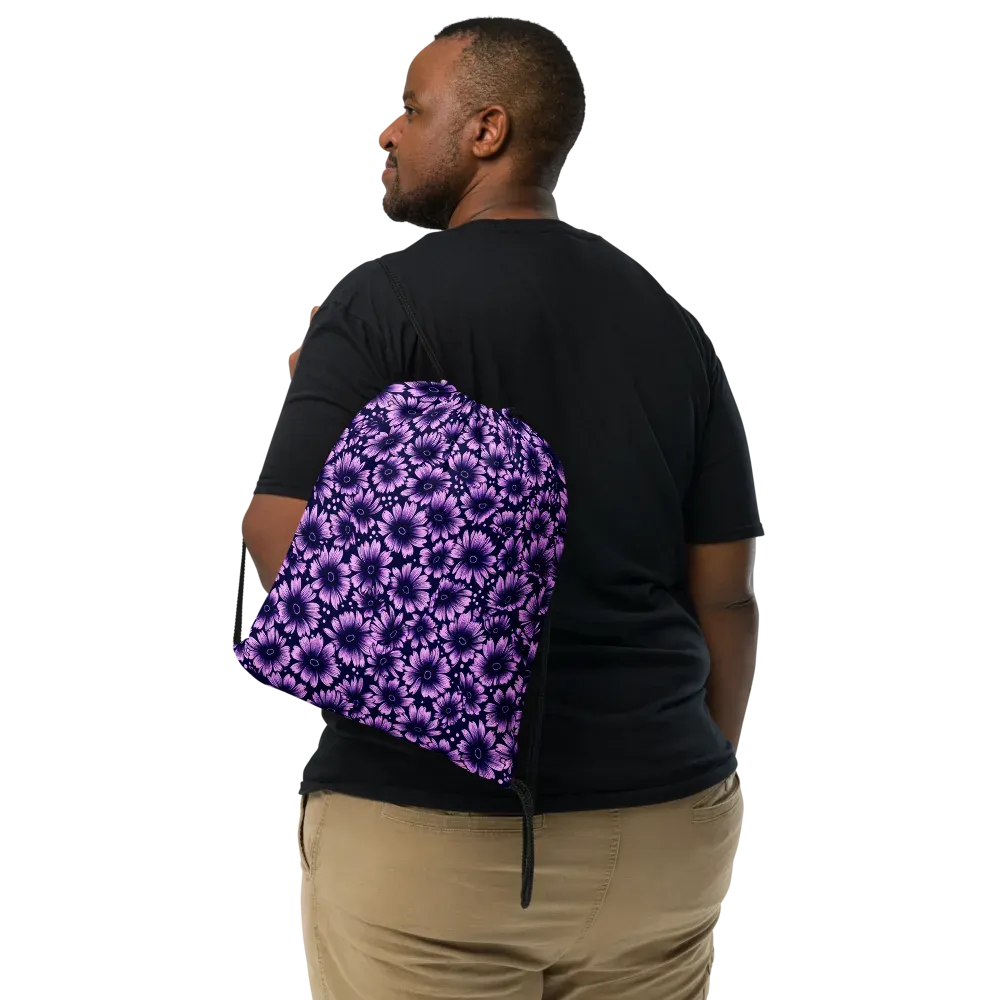 Violet Afterglow on Drawstring Bag — Front