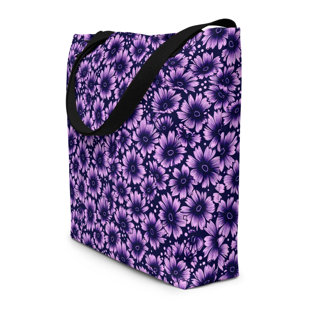 Violet Afterglow on Large Tote Bag W/ Pocket — Front