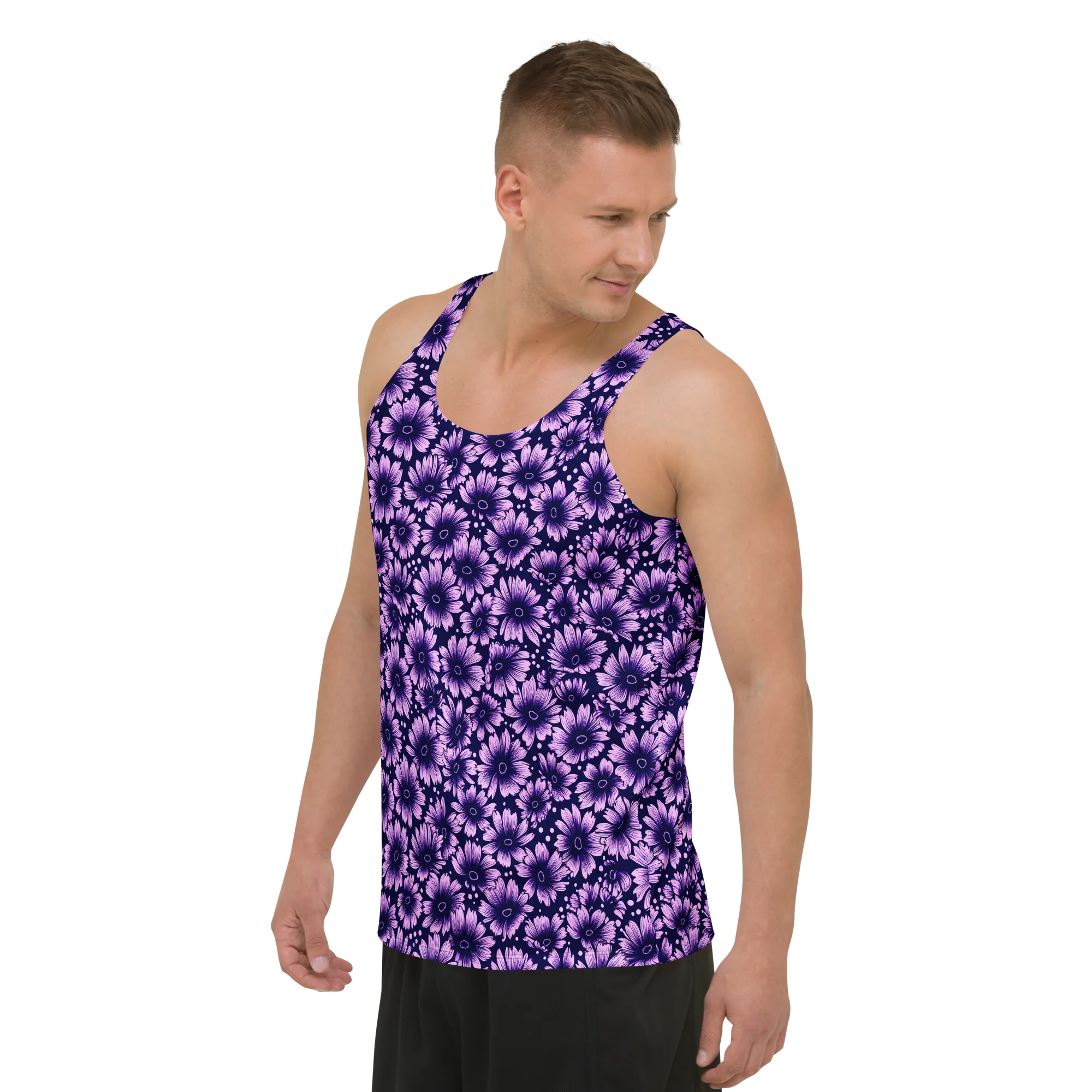 Violet Afterglow on Men's Tank Top — Left Front