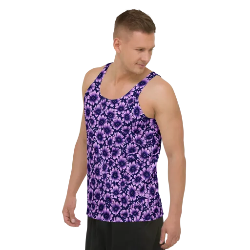Violet Afterglow on a Men's Tank Top