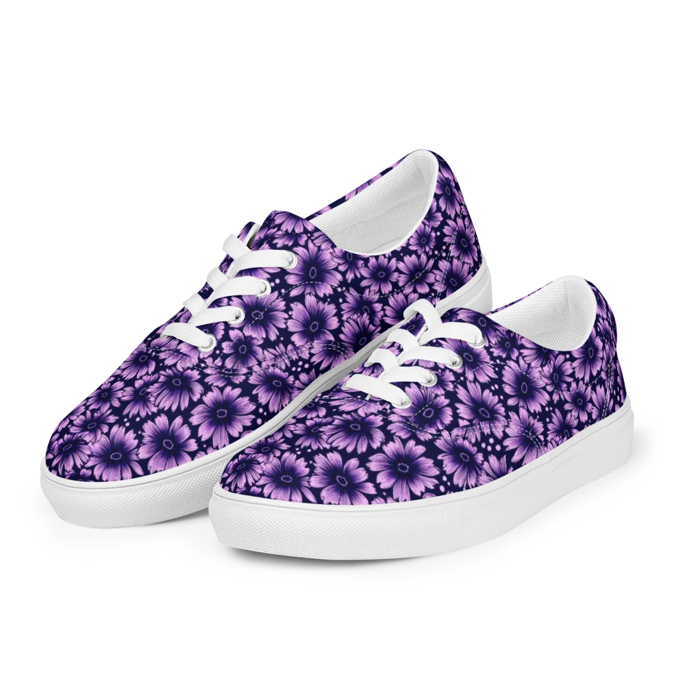 Violet Afterglow on Men's Lace-Up Canvas Shoes — Left Front