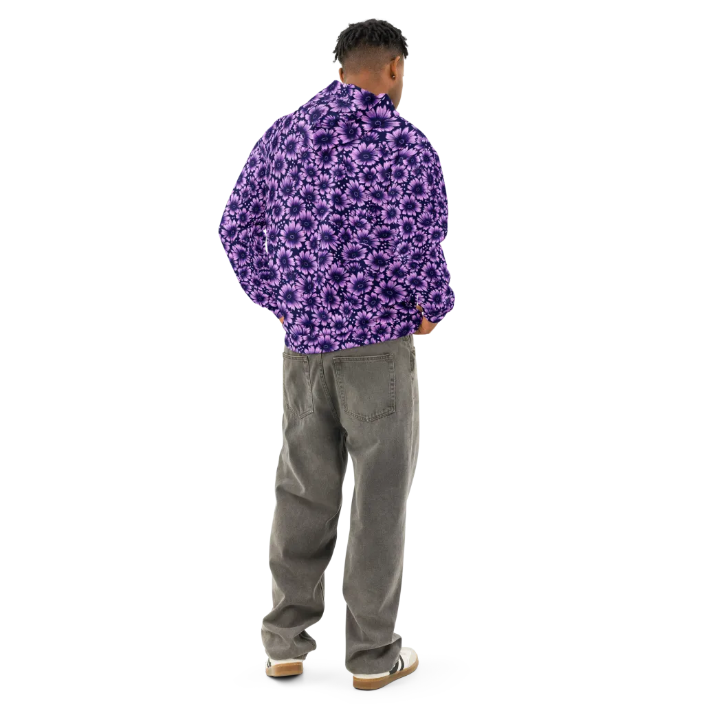 Violet Afterglow on Cotton Hoodie — Back