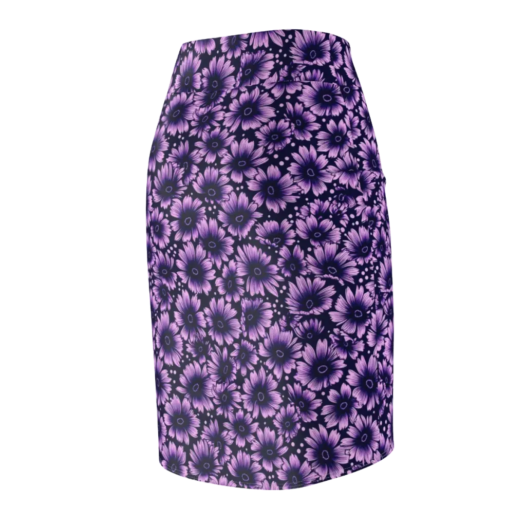 Violet Afterglow on Pencil Skirt — Back Side