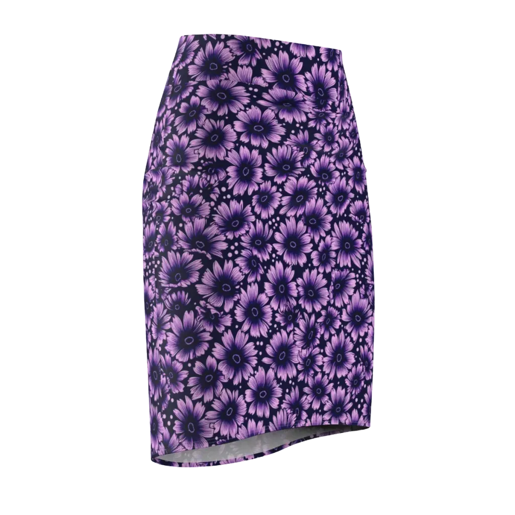 Violet Afterglow on Pencil Skirt — Front Side