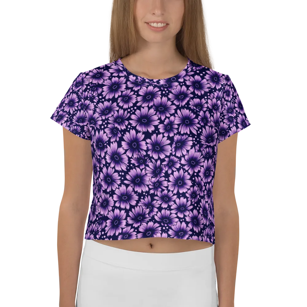 Violet Afterglow on Crop Tee — Front