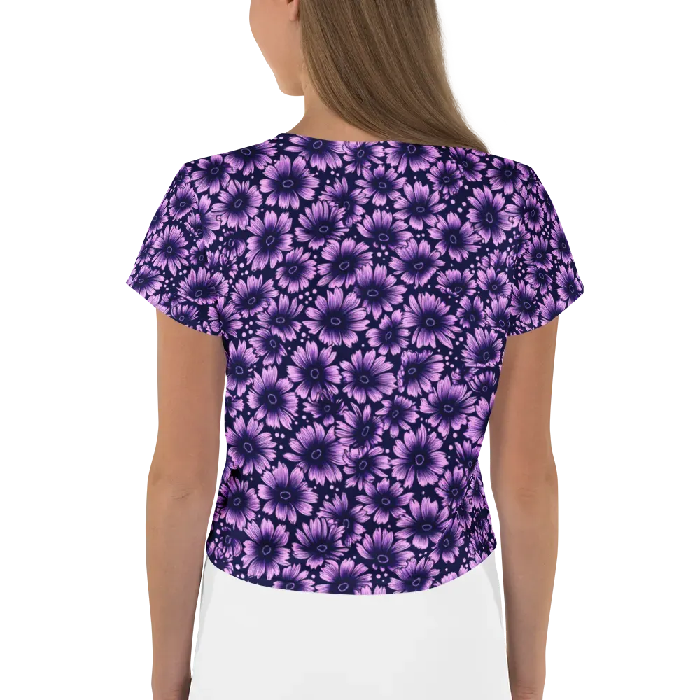 Violet Afterglow on Crop Tee — Back