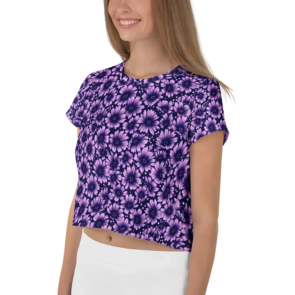 Violet Afterglow on Crop Tee — Left