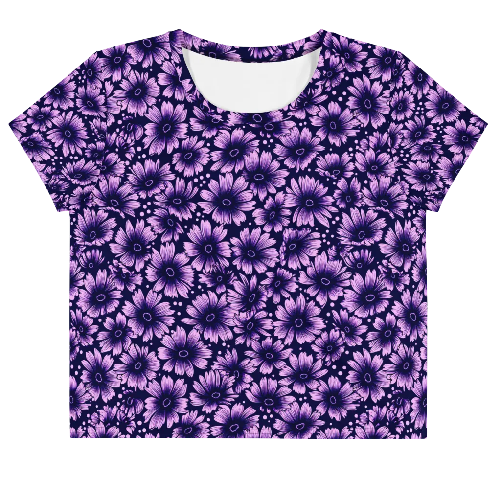 Violet Afterglow on Crop Tee — Front