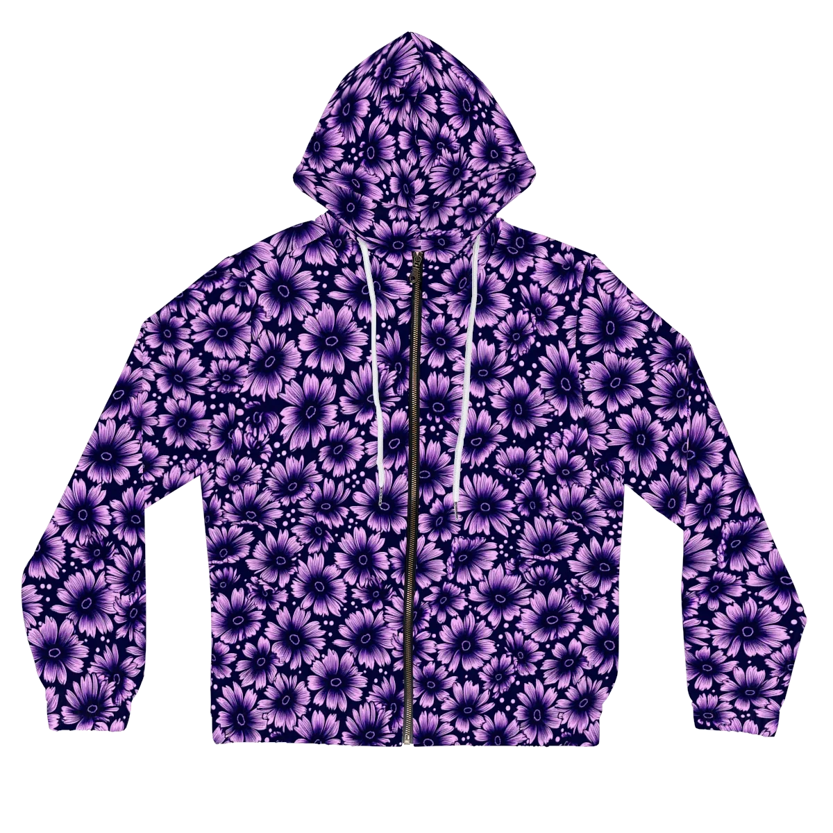 Violet Afterglow on Women's Full-Zip Hoodie — Front