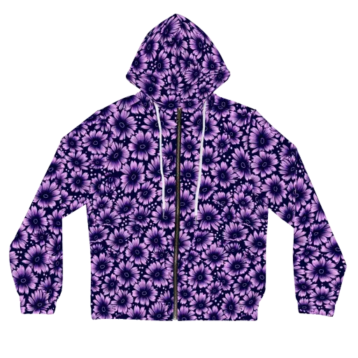 Violet Afterglow on a Women's Full-Zip Hoodie