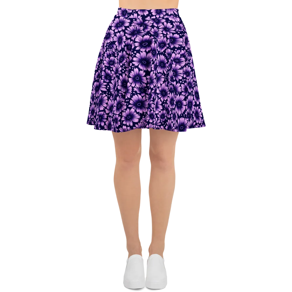 Violet Afterglow on Skater Skirt — Front