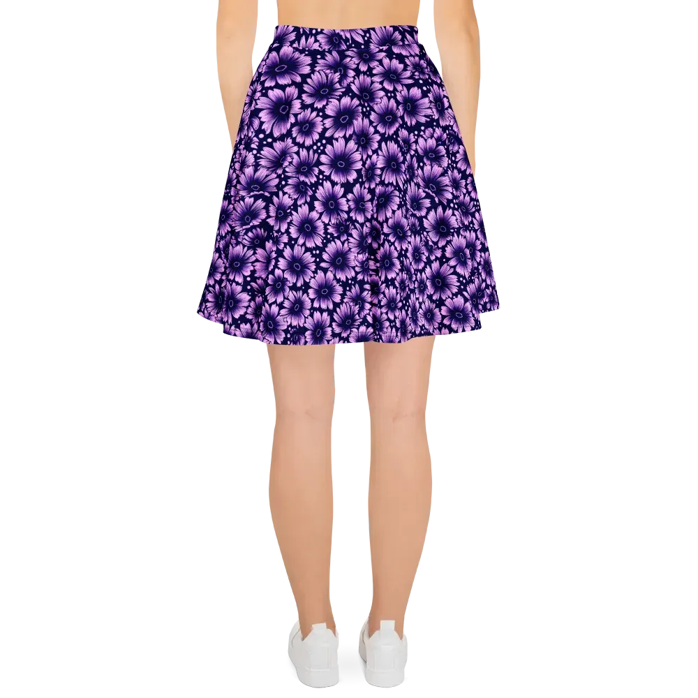 Violet Afterglow on Skater Skirt — Back